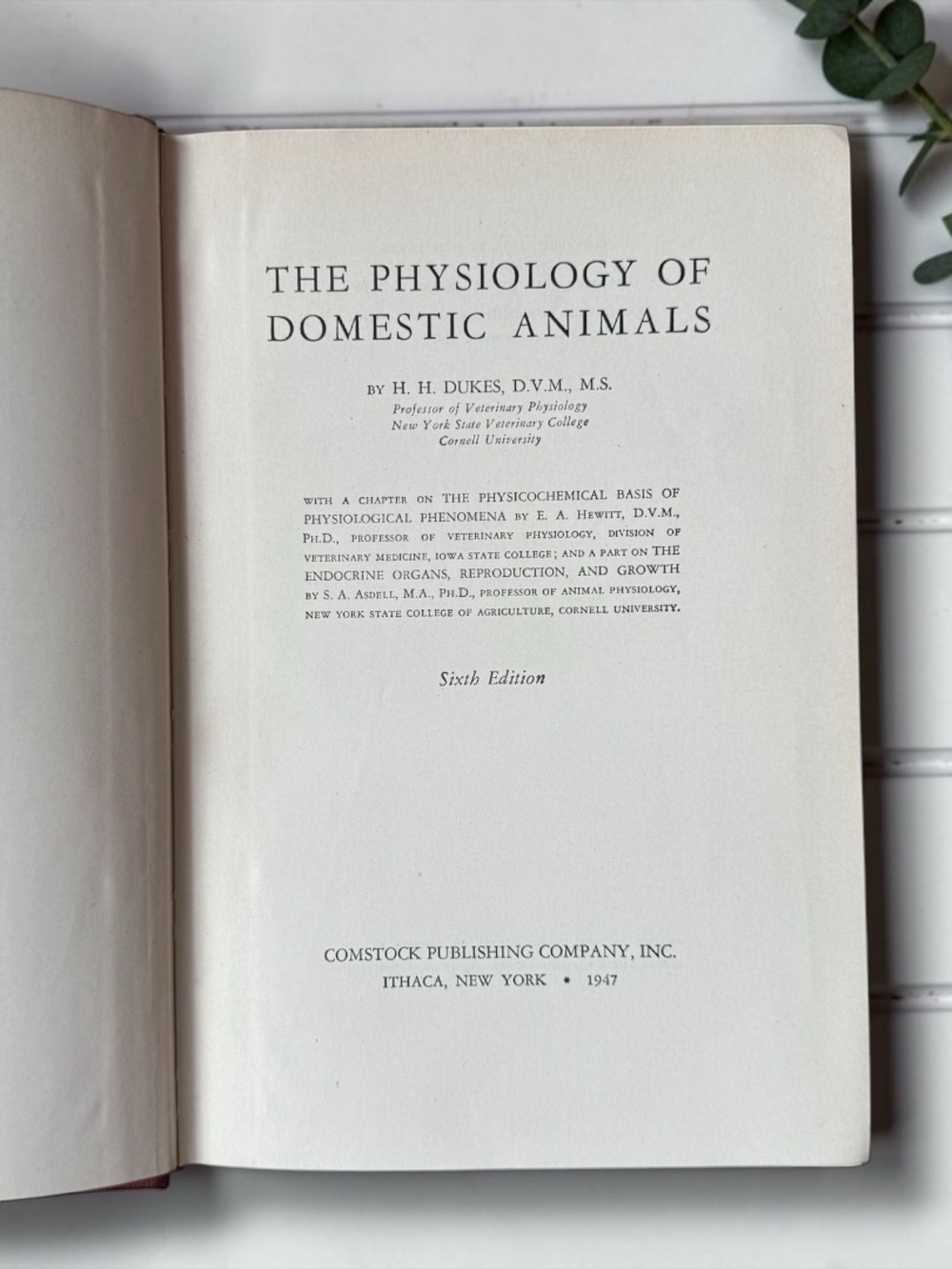 Vintage The Physiology of Domestic Animals 6th Edition 1949 Veterinary